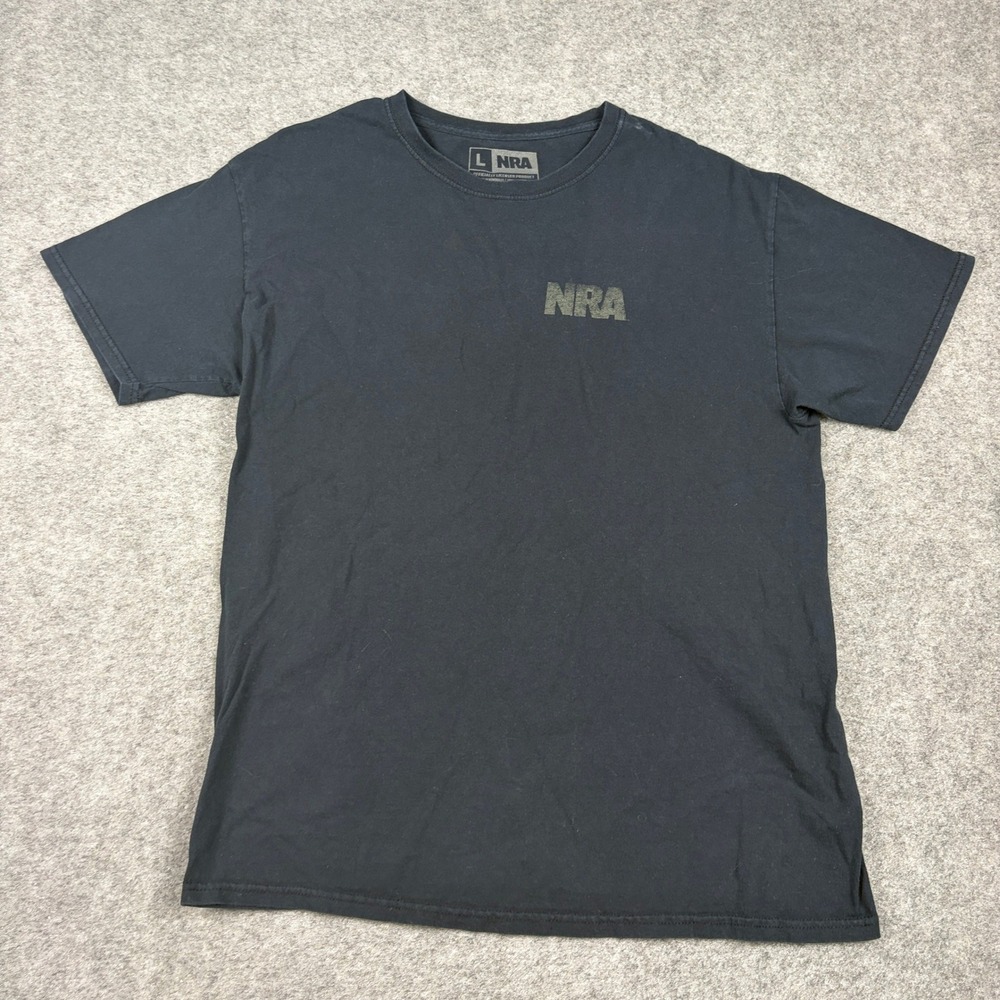 NRA T Shirt Mens Large Black Don't Tread On Me Gadsden Snake Graphic Y2K Skate